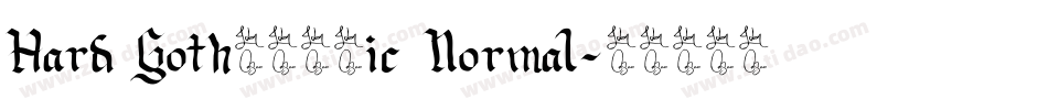 Hard Goth假面舞会ic Normal字体转换